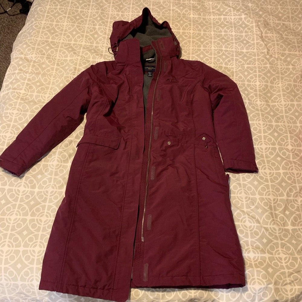 Maroon Lands End Squall Winter Coat